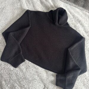 H&M Charcoal Crop Sweater